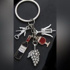 BAG CHARM  Wine Lovers Dream Keychain
